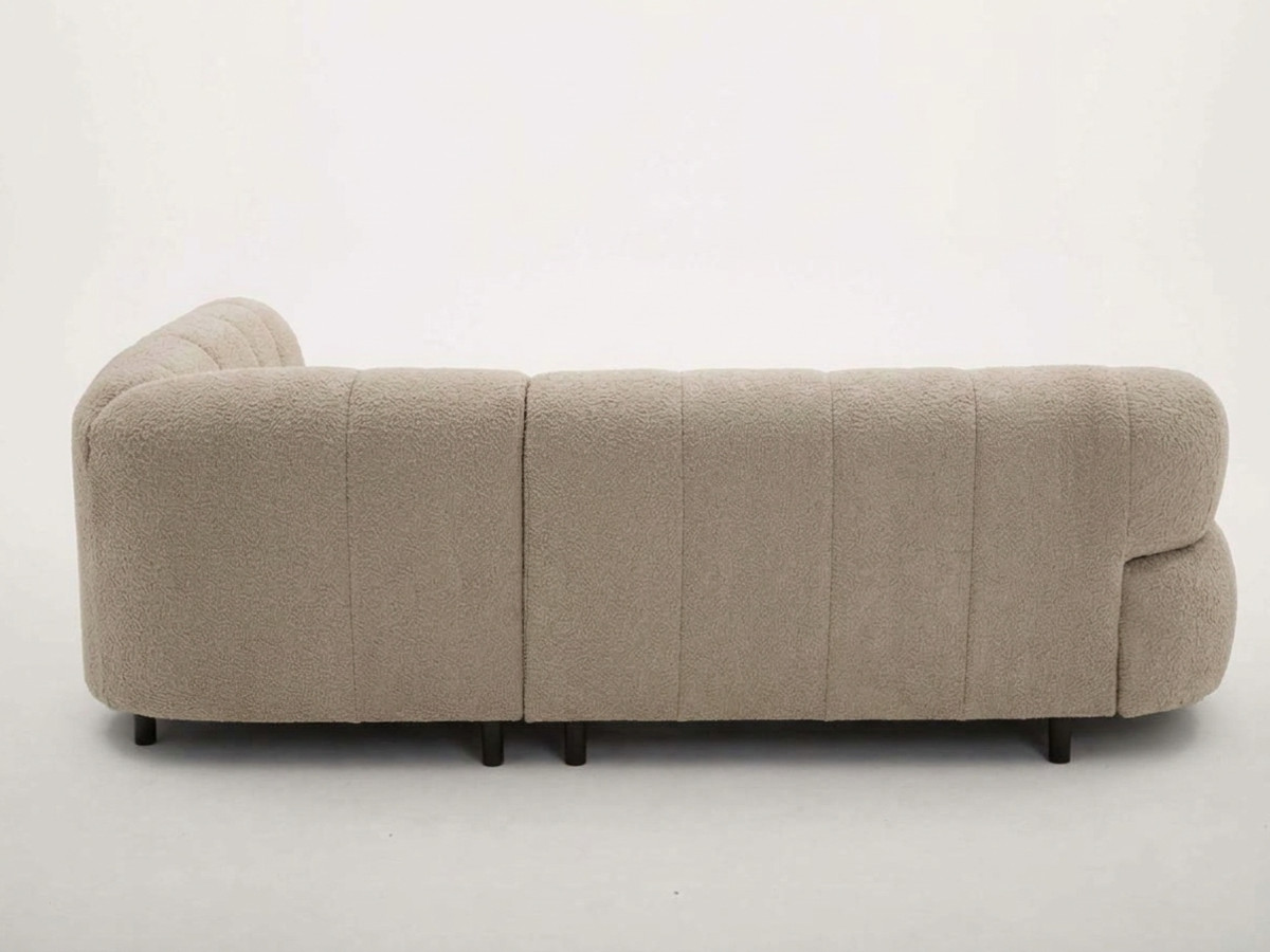Canapé d'angle L convertible avance-recule électrique LOVELY tissu chenille