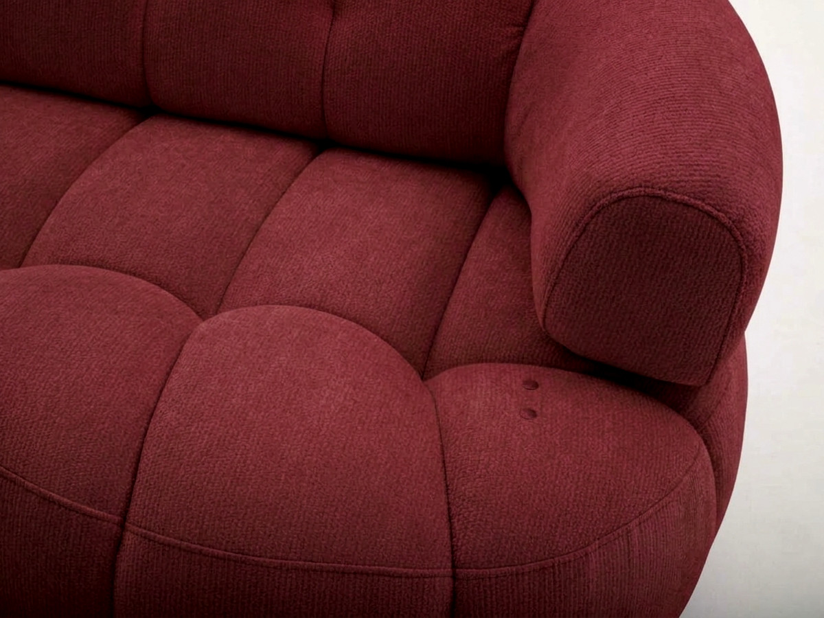 Canapé d'angle L convertible avance-recule électrique LOVELY tissu chenille