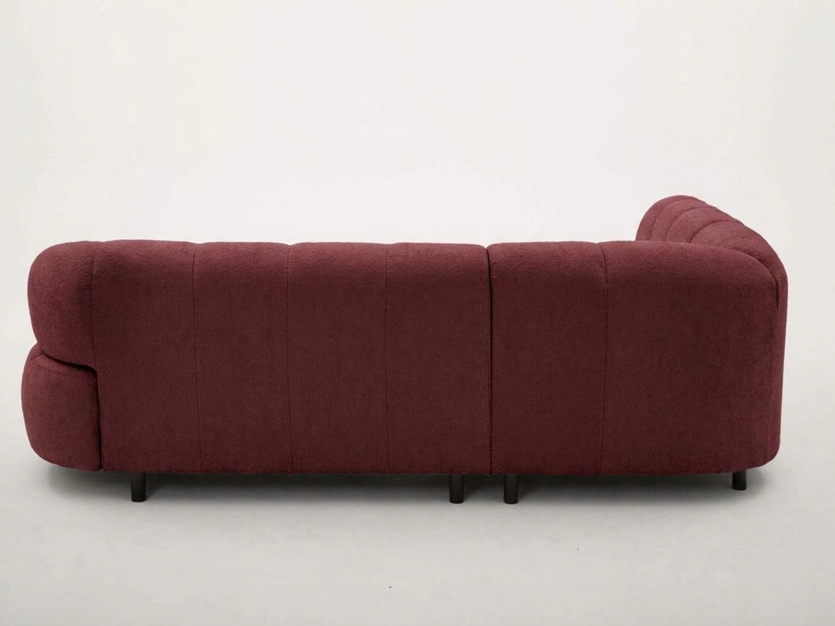Canapé d'angle L convertible avance-recule électrique LOVELY tissu chenille