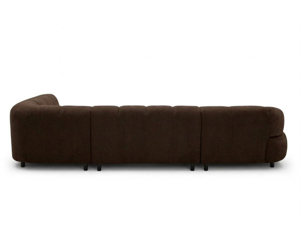 Sofa panoramiczna z elektrycznym wysuwaniem i wsuwaniem, LOVELY, tkanina szenilowa