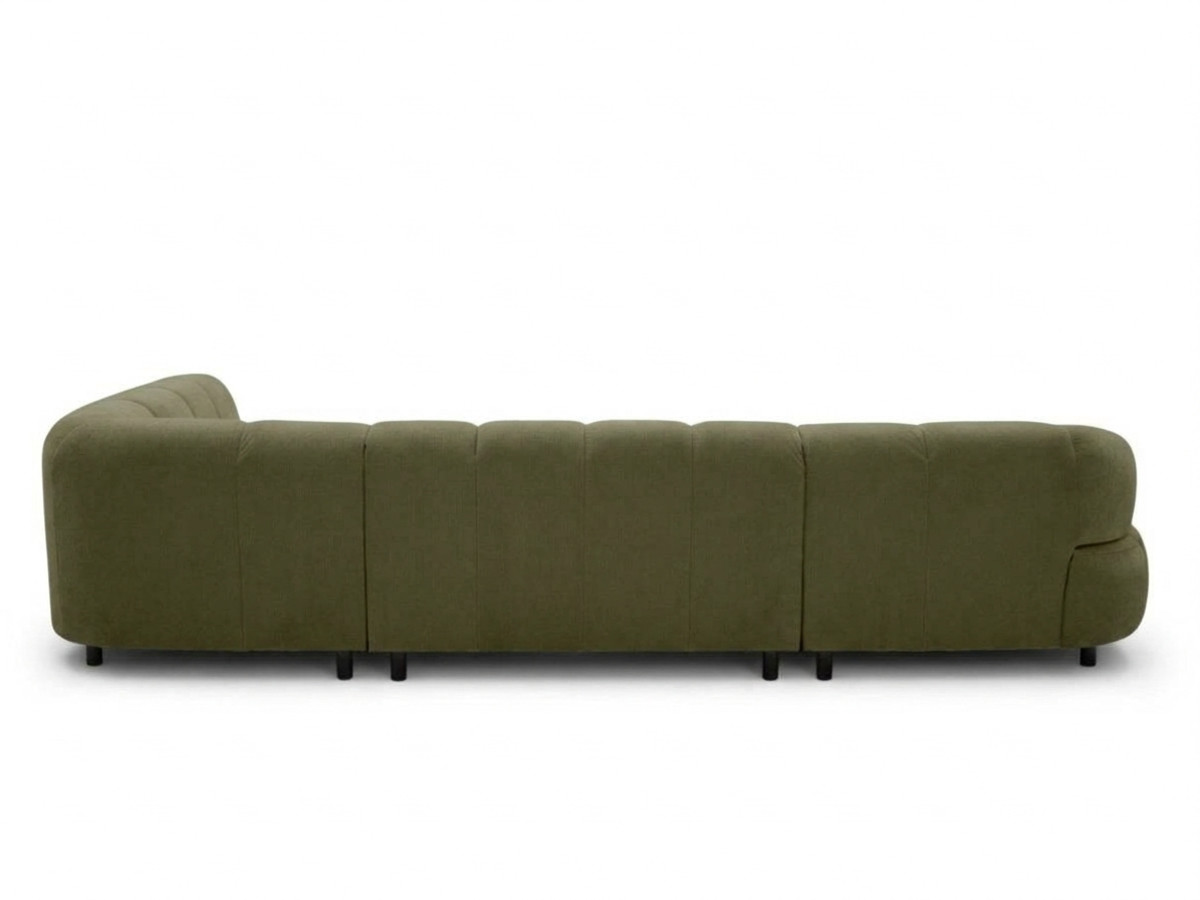 Sofa panoramiczna z elektrycznym wysuwaniem i wsuwaniem, LOVELY, tkanina szenilowa