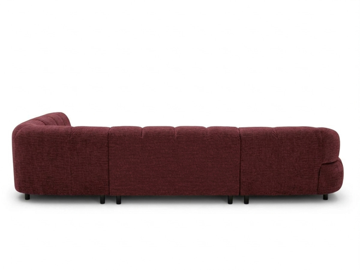 Sofa panoramiczna z elektrycznym wysuwaniem i wsuwaniem, LOVELY, tkanina szenilowa