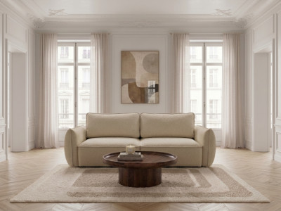 Canapé droit convertible 3 places ESMEE tissu chenille