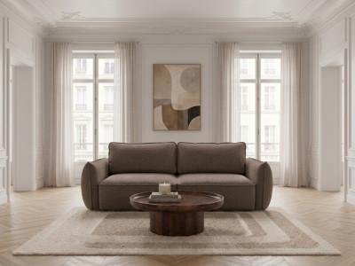 Canapé droit convertible 3 places ESMEE tissu chenille