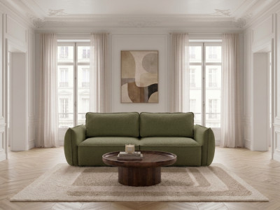 Canapé droit convertible 3 places ESMEE tissu chenille