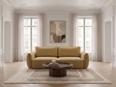 Canapé droit convertible 3 places ESMEE tissu chenille