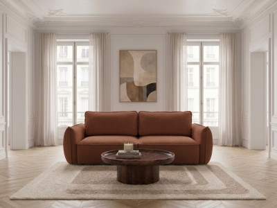 Canapé droit convertible 3 places ESMEE tissu chenille