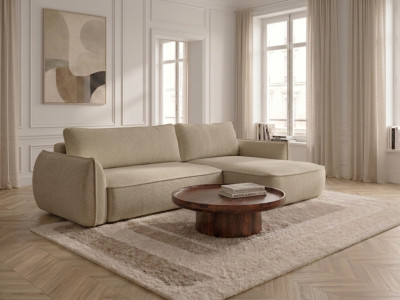 Canapé d'angle convertible réversible ESMEE tissu chenille