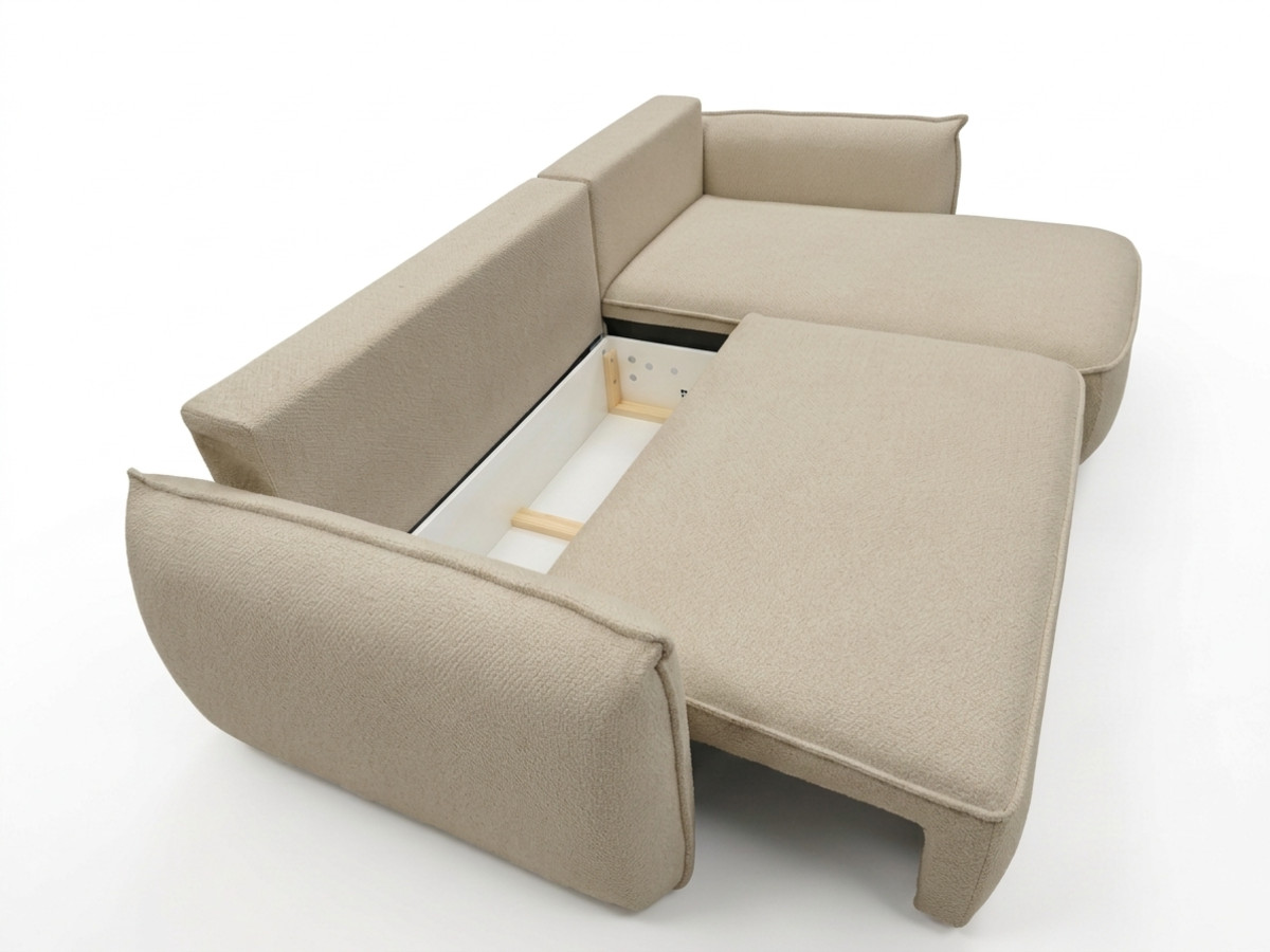 Canapé d'angle convertible réversible ESMEE tissu chenille