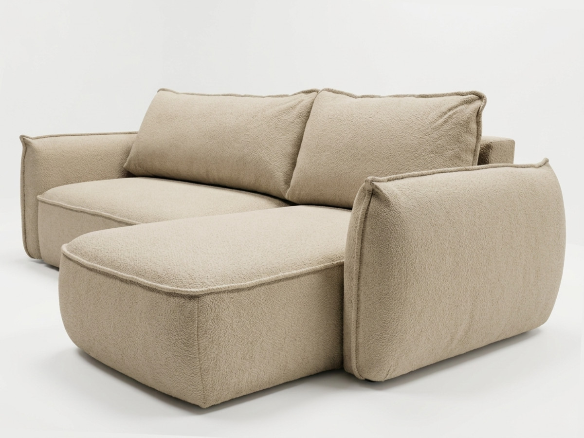Canapé d'angle convertible réversible ESMEE tissu chenille