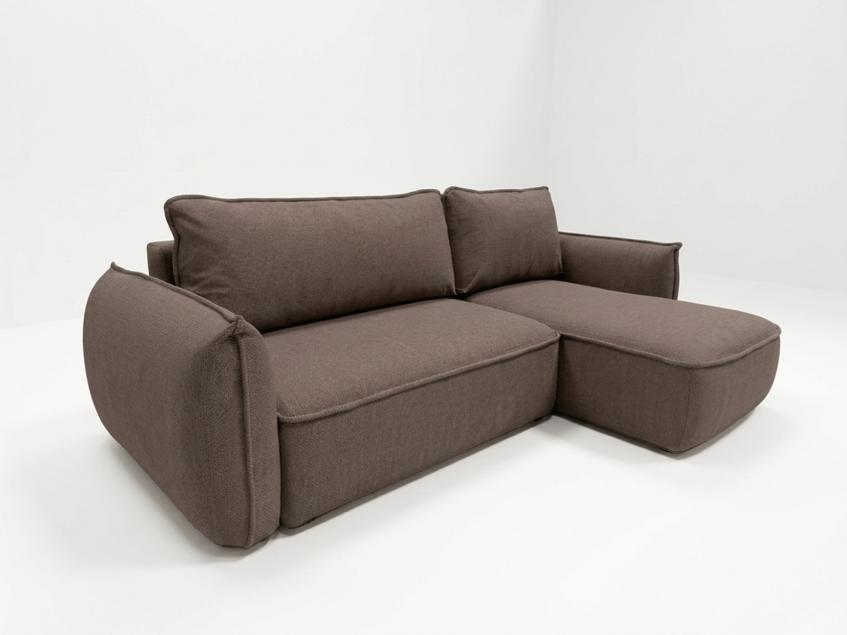 Canapé d'angle convertible réversible ESMEE tissu chenille