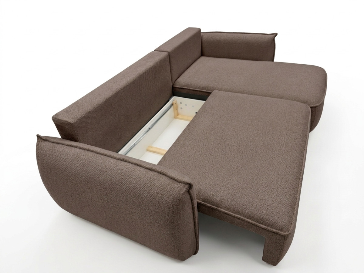 Canapé d'angle convertible réversible ESMEE tissu chenille