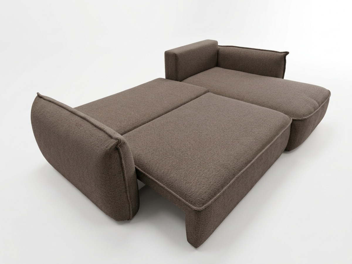 Canapé d'angle convertible réversible ESMEE tissu chenille