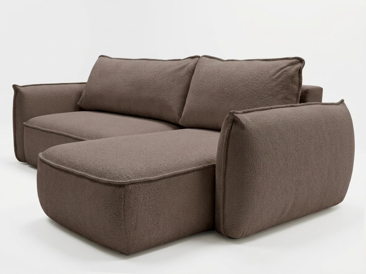 Canapé d'angle convertible réversible ESMEE tissu chenille