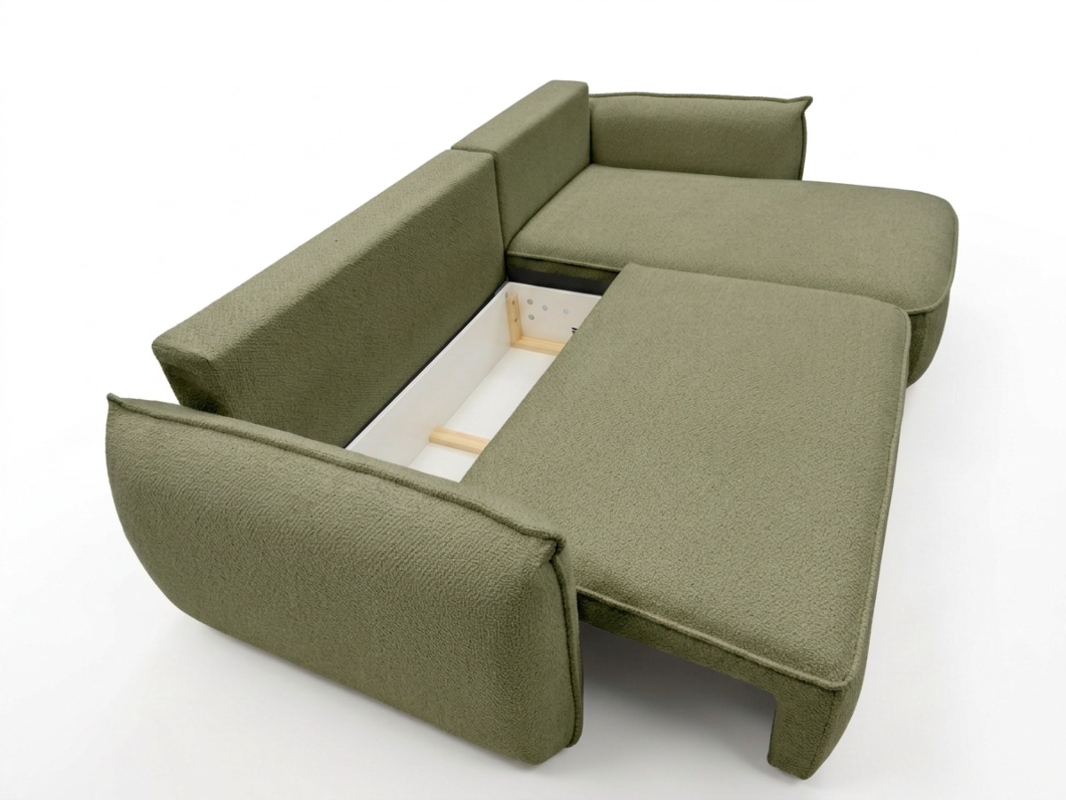 Canapé d'angle convertible réversible ESMEE tissu chenille