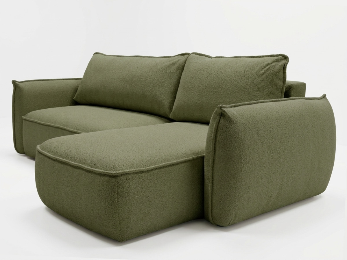 Canapé d'angle convertible réversible ESMEE tissu chenille