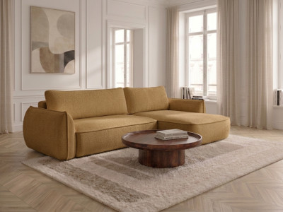 Canapé d'angle convertible réversible ESMEE tissu chenille