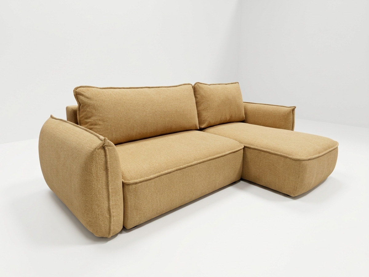 Canapé d'angle convertible réversible ESMEE tissu chenille