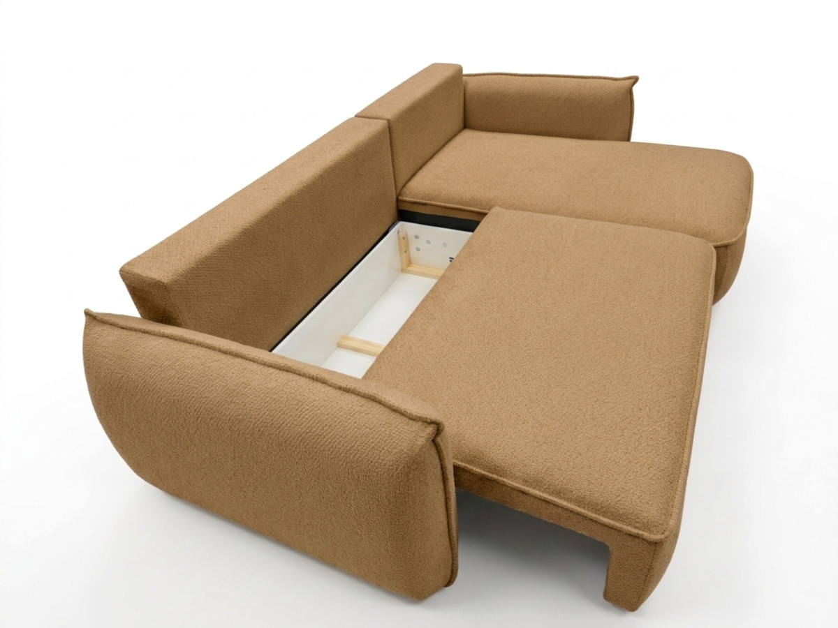 Canapé d'angle convertible réversible ESMEE tissu chenille
