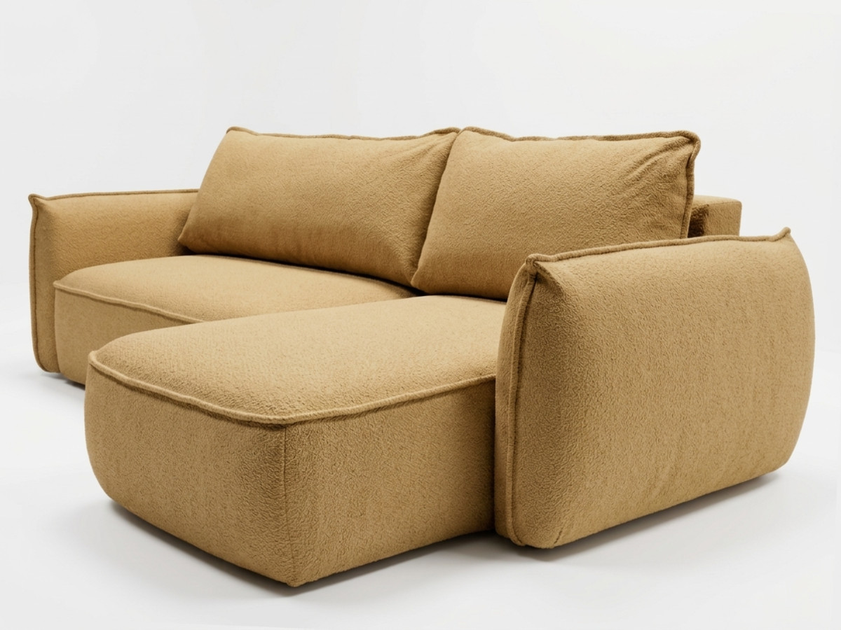 Canapé d'angle convertible réversible ESMEE tissu chenille