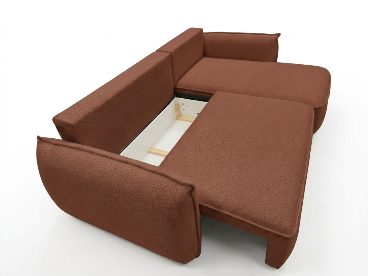 Canapé d'angle convertible réversible ESMEE tissu chenille