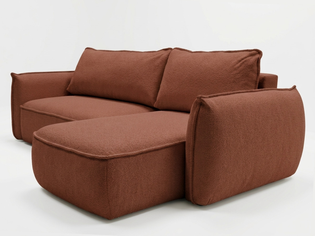 Canapé d'angle convertible réversible ESMEE tissu chenille