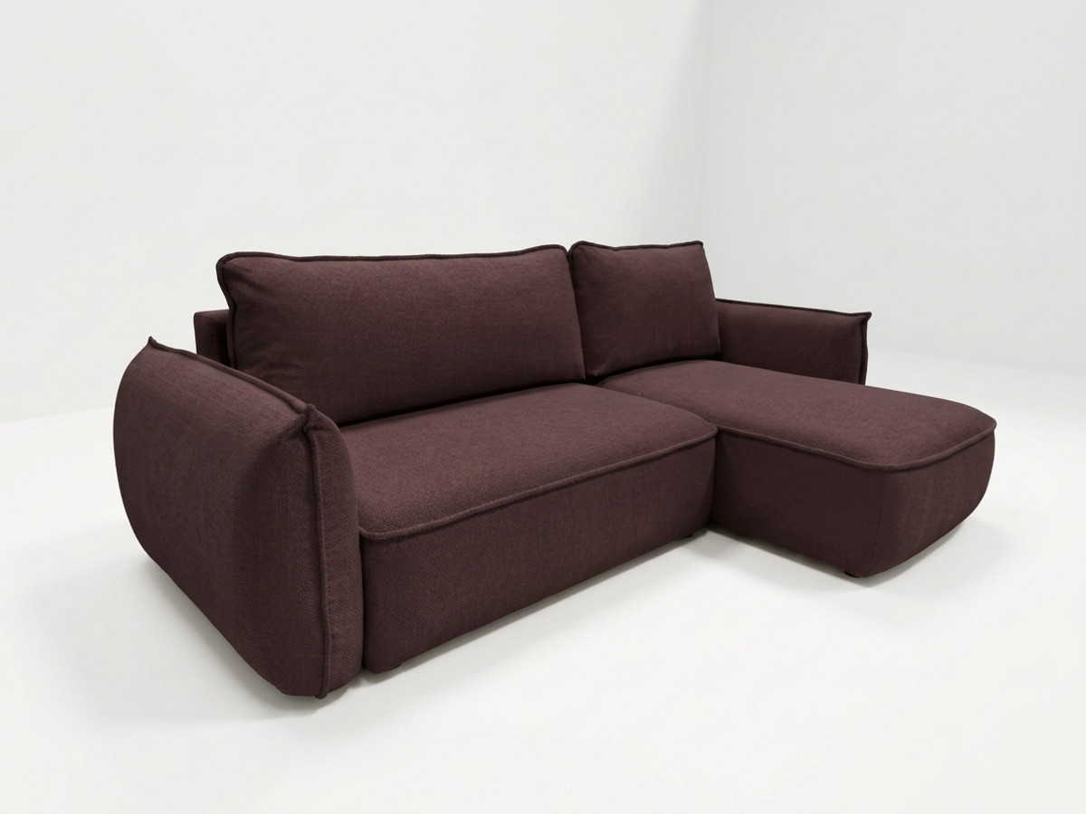 Canapé d'angle convertible réversible ESMEE tissu chenille