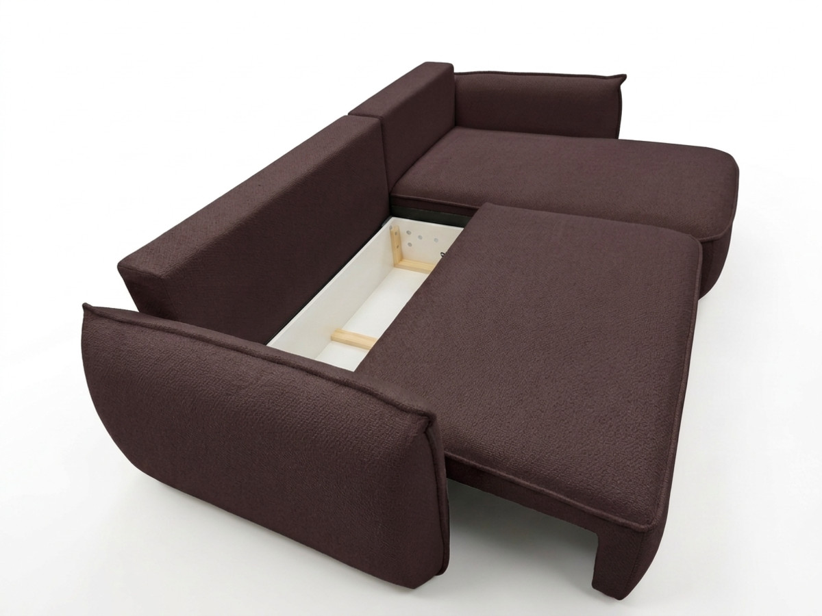 Canapé d'angle convertible réversible ESMEE tissu chenille