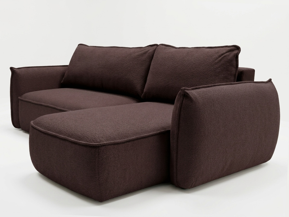 Canapé d'angle convertible réversible ESMEE tissu chenille