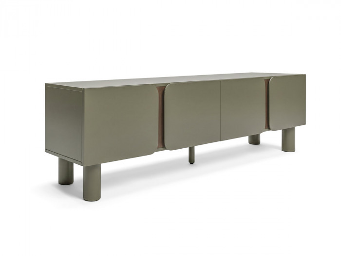 Meuble TV 4 portes 180 cm BRUNO effet bois