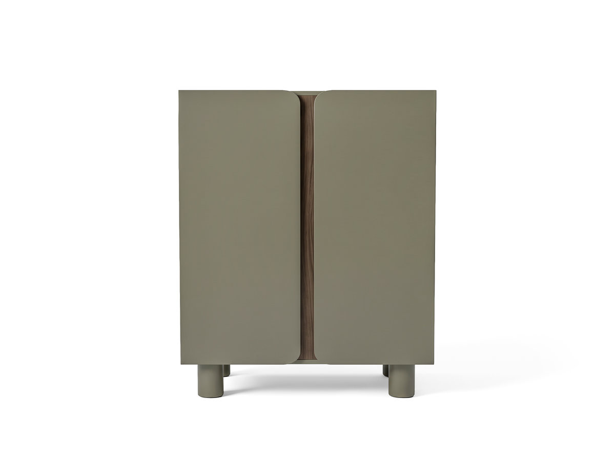 buffetkast met 2 deuren 80 cm bruno houtlook gekleurd groen