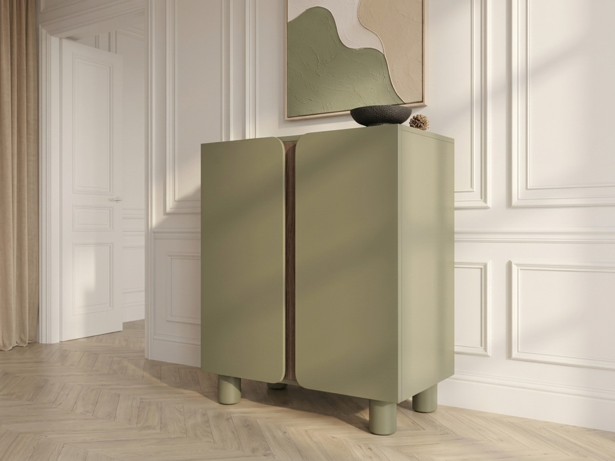 Buffetkast met 2 deuren 80 cm BRUNO houtlook