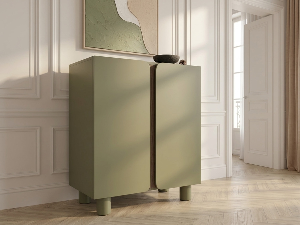 Buffetkast met 2 deuren 80 cm BRUNO houtlook