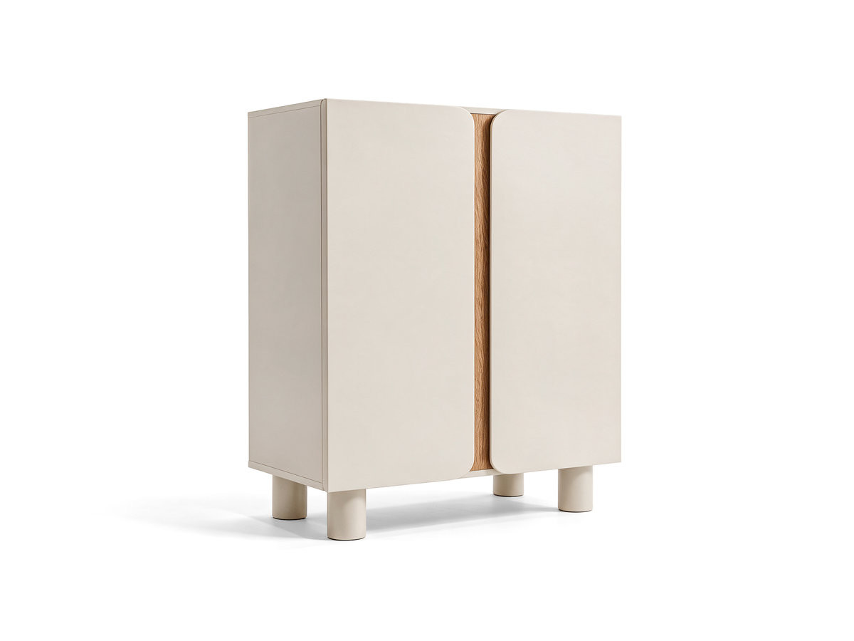 buffetkast met 2 deuren 80 cm bruno houtlook gekleurd beige