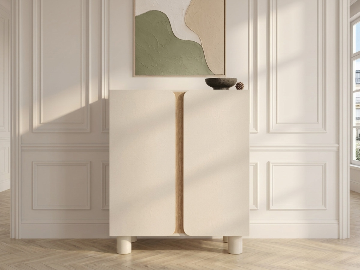 Buffetkast met 2 deuren 80 cm BRUNO houtlook