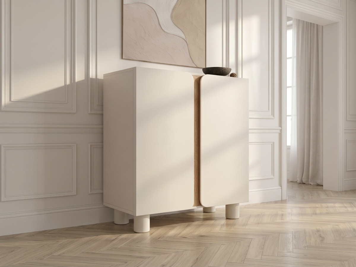Buffetkast met 2 deuren 80 cm BRUNO houtlook