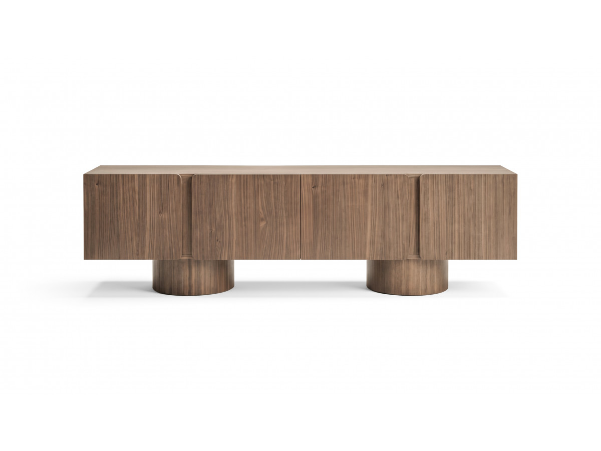 Meuble TV 4 portes 174 cm BOURBON placage noyer massif
