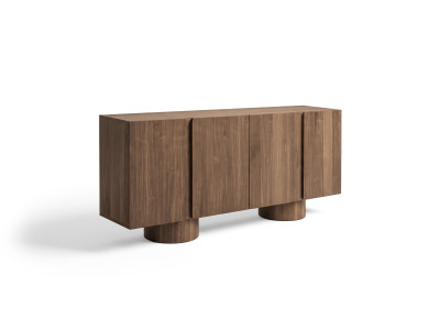 Buffet 4 portes 180 cm BOURBON placage noyer massif