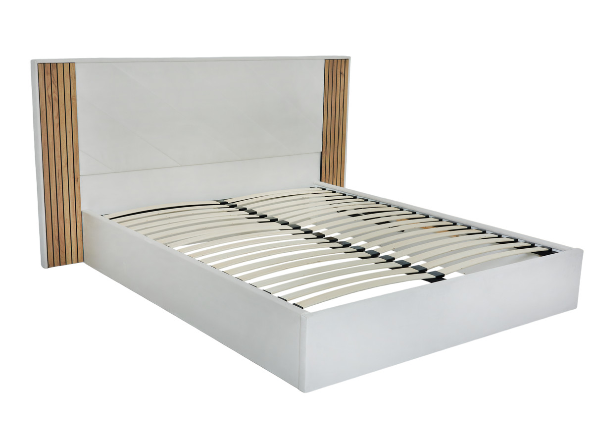 Lit coffre DIANA tissu velours lisse