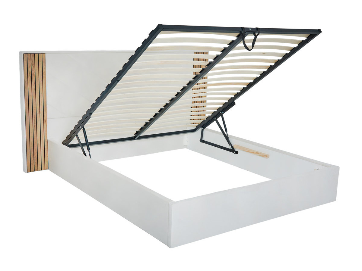 Lit coffre DIANA tissu velours lisse
