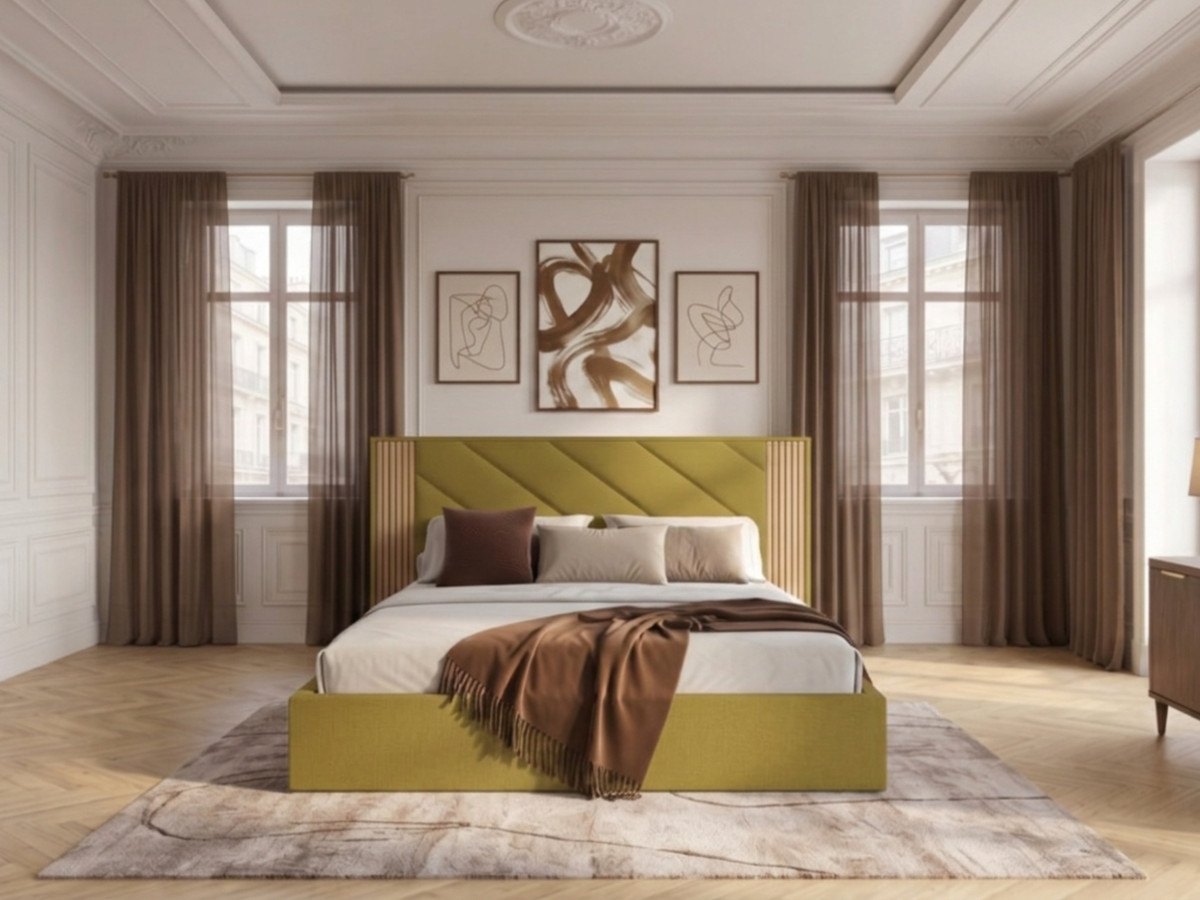 Opbergbed DIANA glad fluweel stof