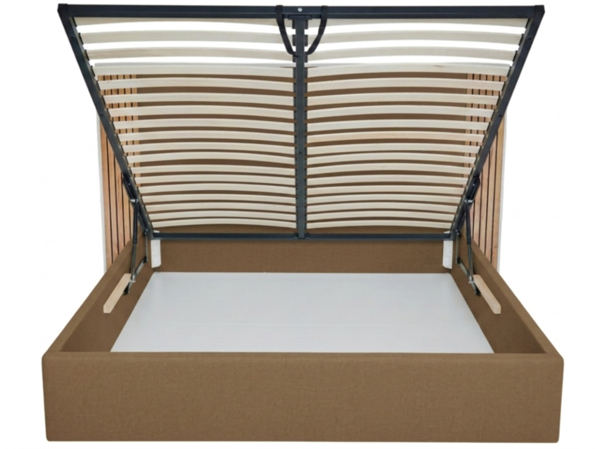 Lit coffre DIANA tissu velours lisse