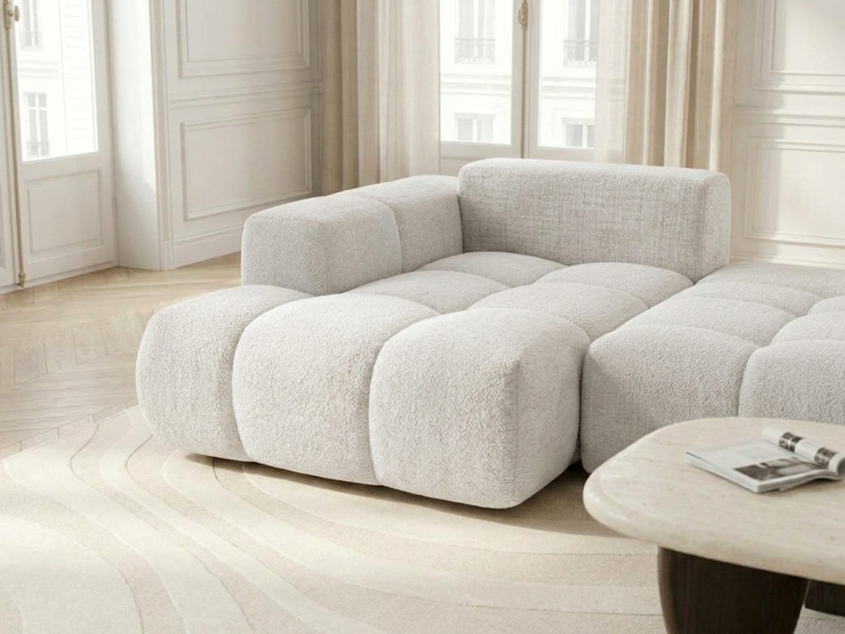 Canapé d'angle convertible SAMBA tissu texturé
