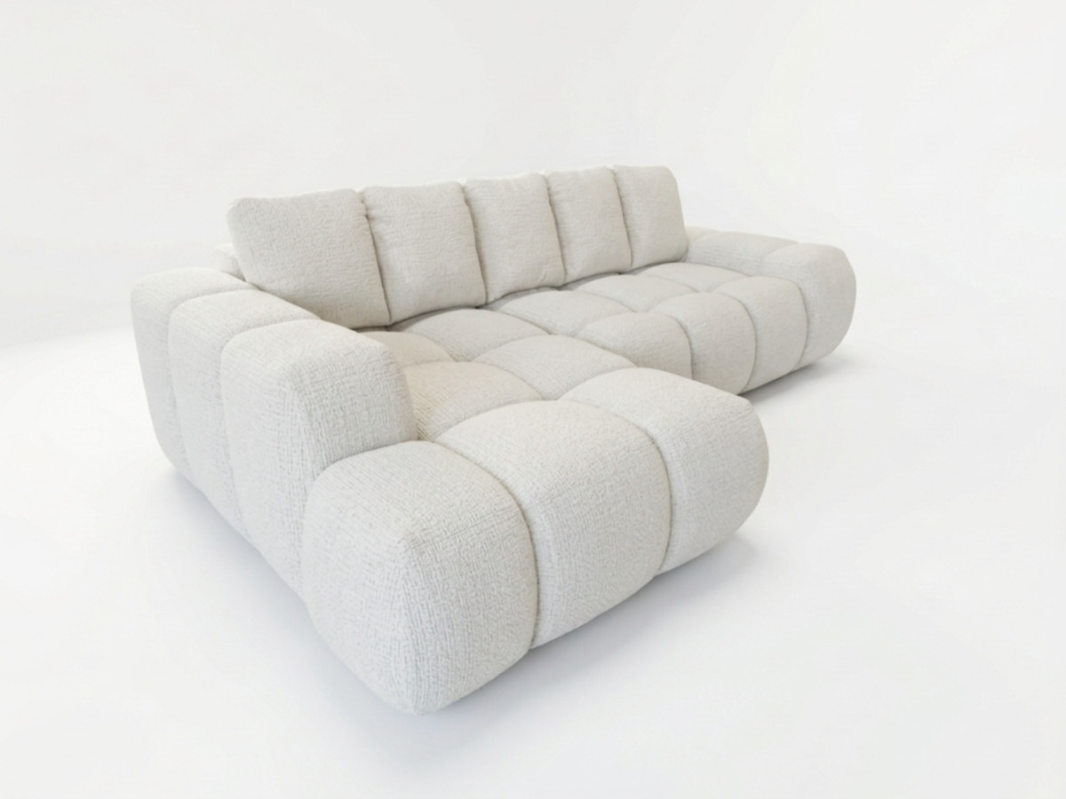 Canapé d'angle convertible SAMBA tissu texturé