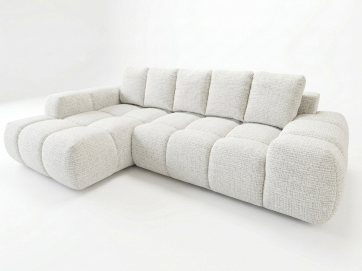 Canapé d'angle convertible SAMBA tissu texturé