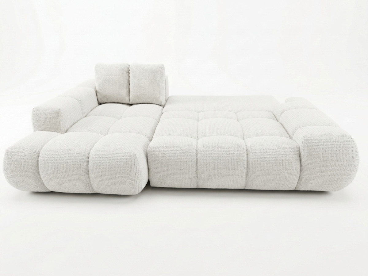 Canapé d'angle convertible SAMBA tissu texturé