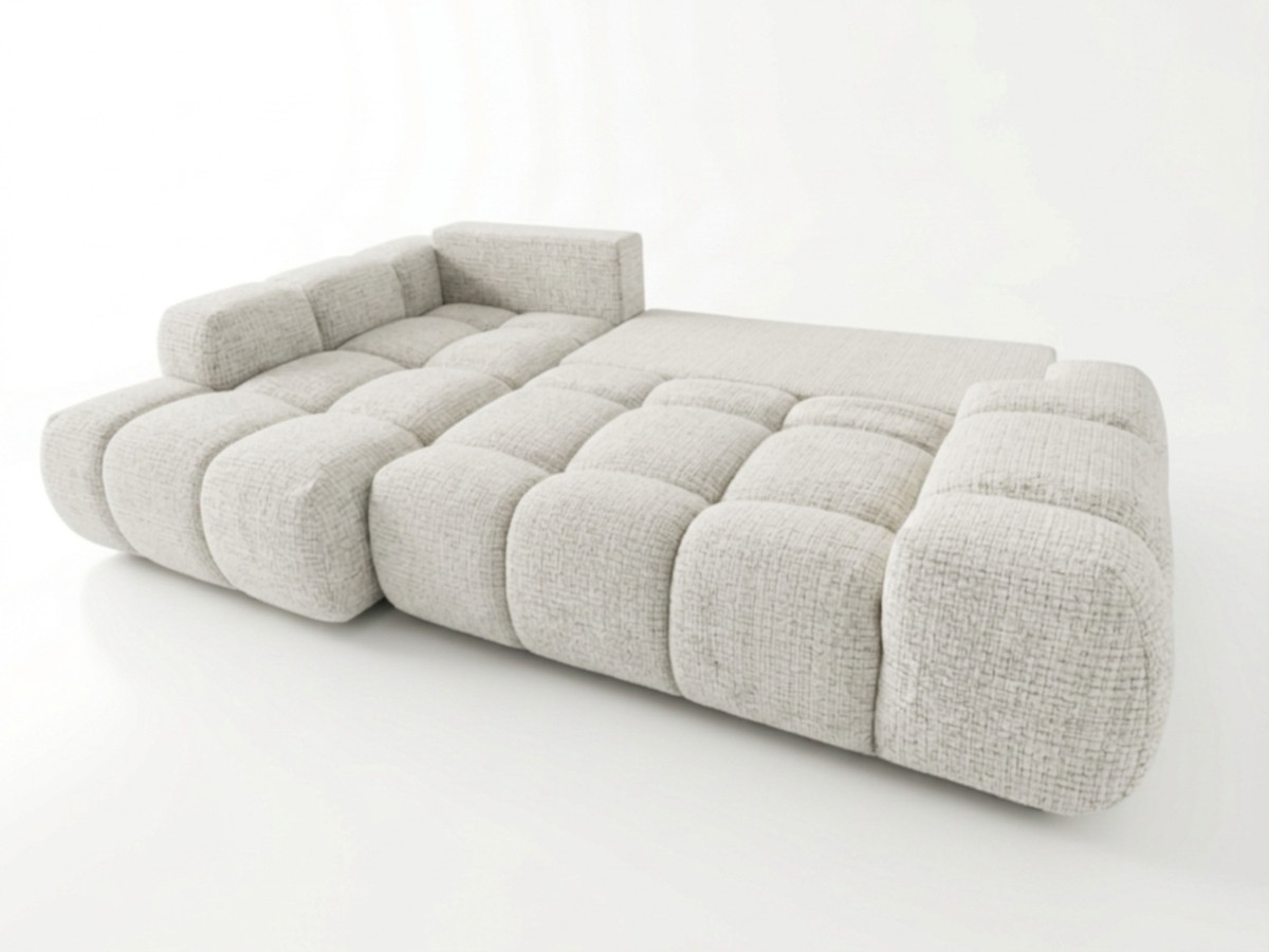 Canapé d'angle convertible SAMBA tissu texturé