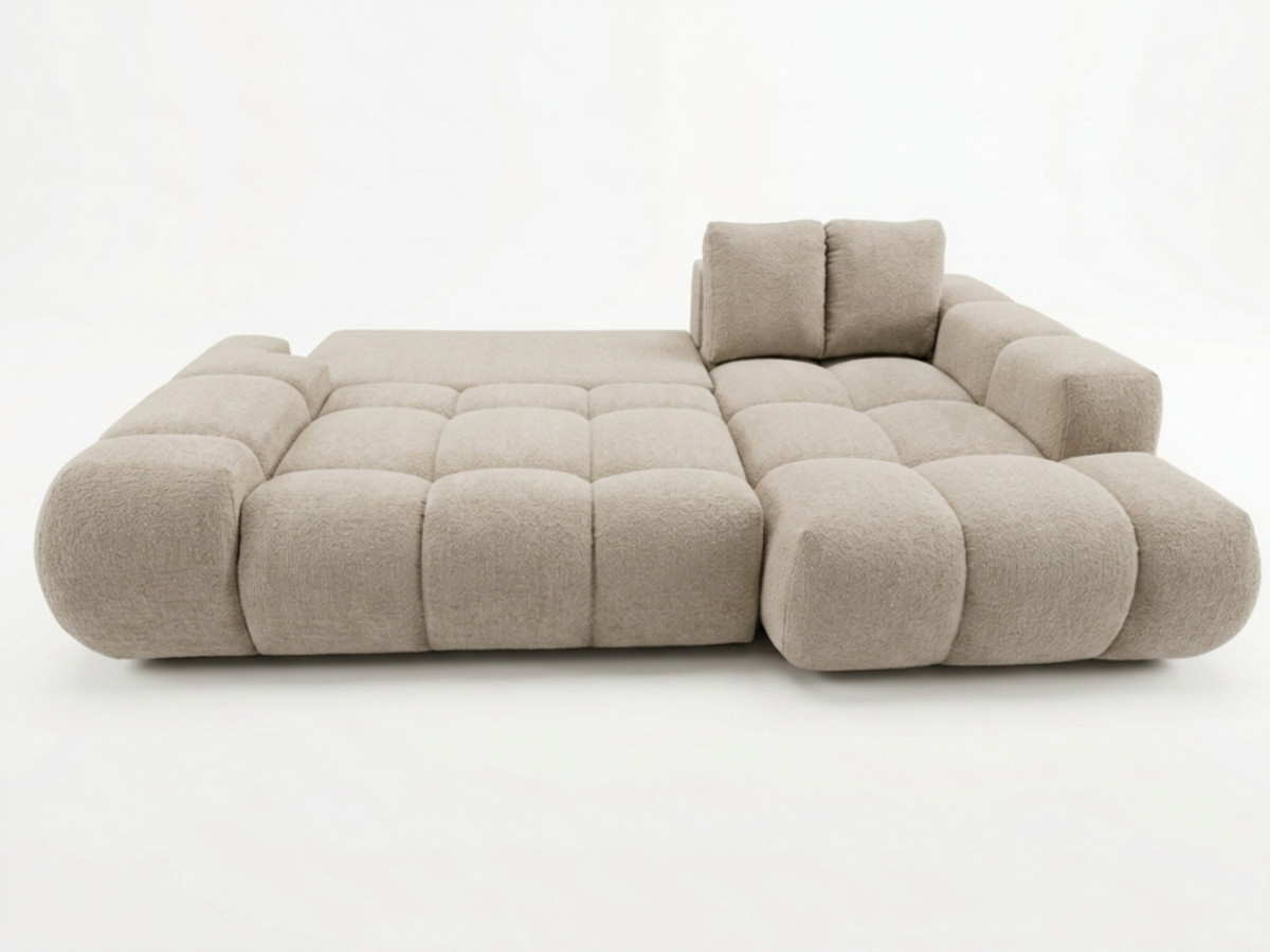 Canapé d'angle convertible SAMBA tissu texturé