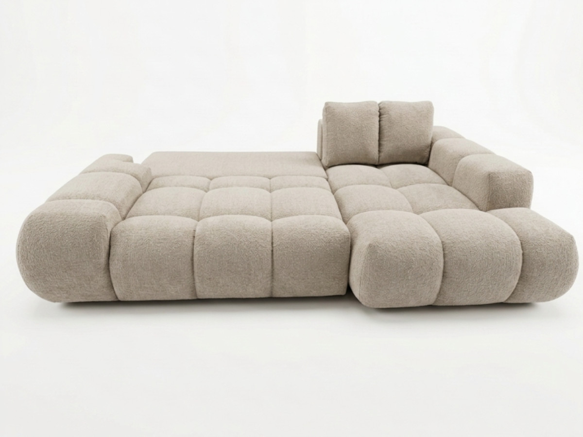 Canapé d'angle convertible SAMBA tissu texturé