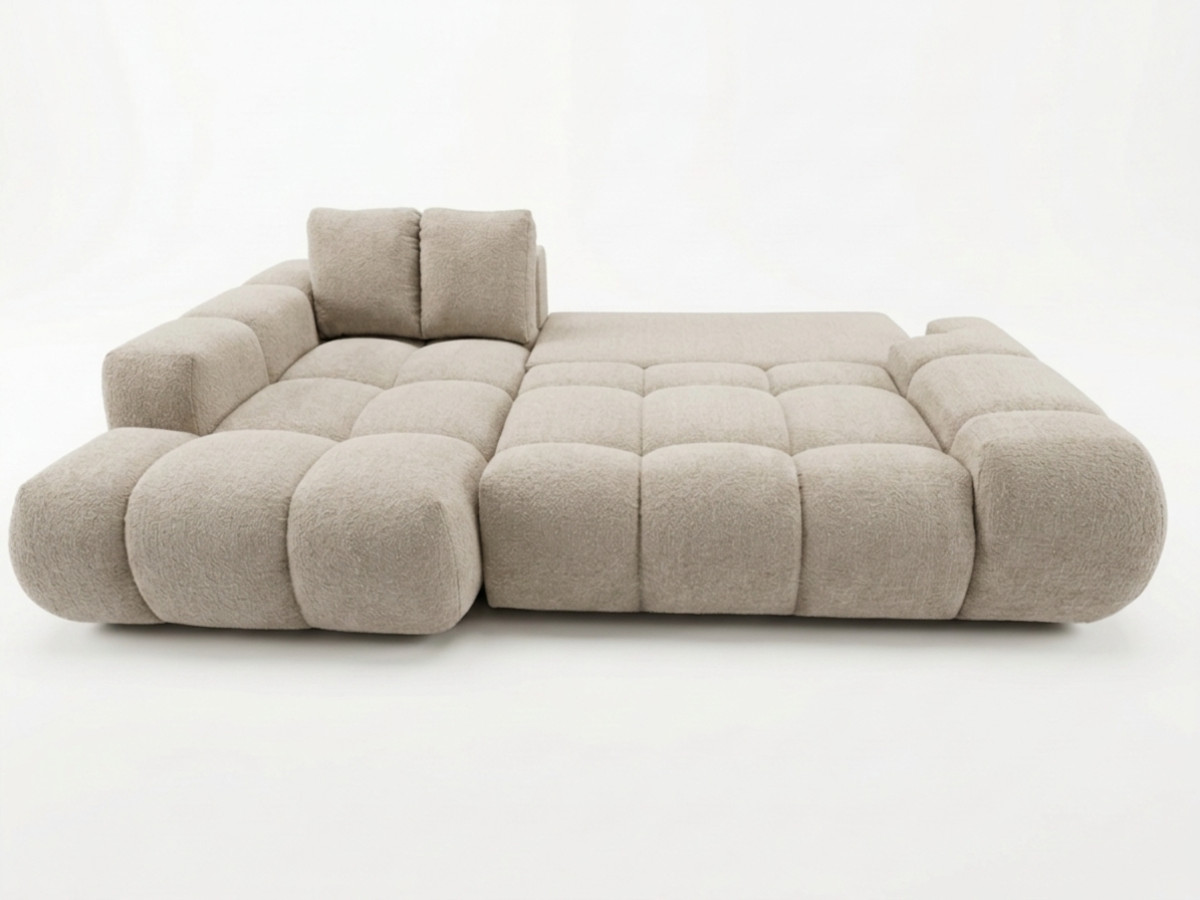 Canapé d'angle convertible SAMBA tissu texturé